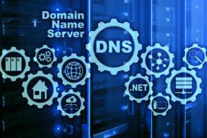 DNS. Domain Name System. Network Web Communication. Internet and digital technology concept
